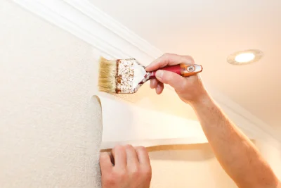 Pose de papier peint à Fleuriel — revêtements muraux et toiles de verre